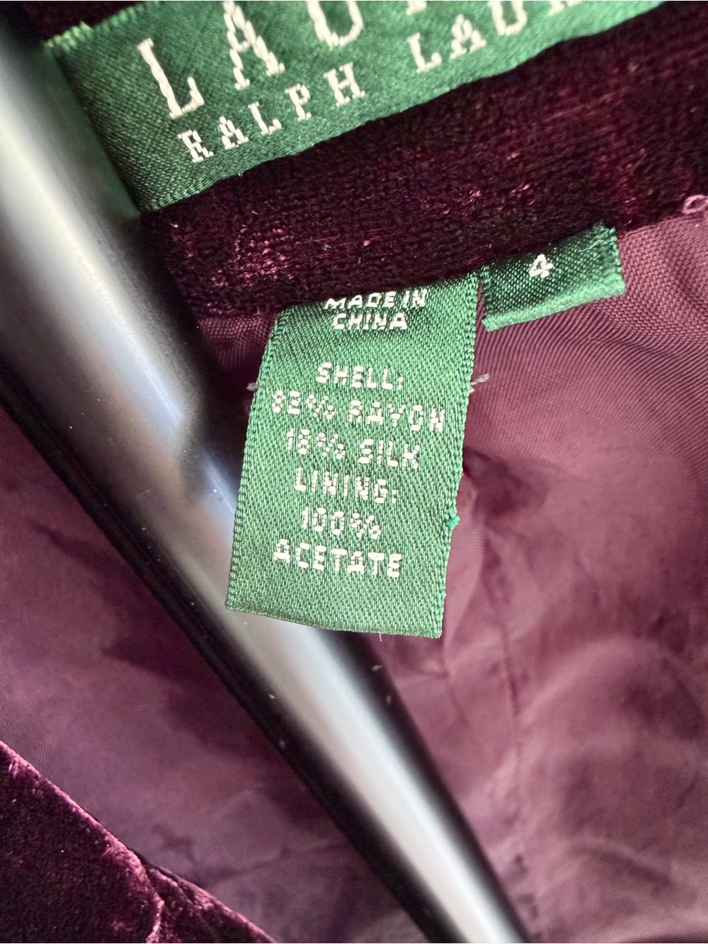 Ralph Lauren Velvet Button-Down Shirt in Deep Plum - Picture 8 of 11
